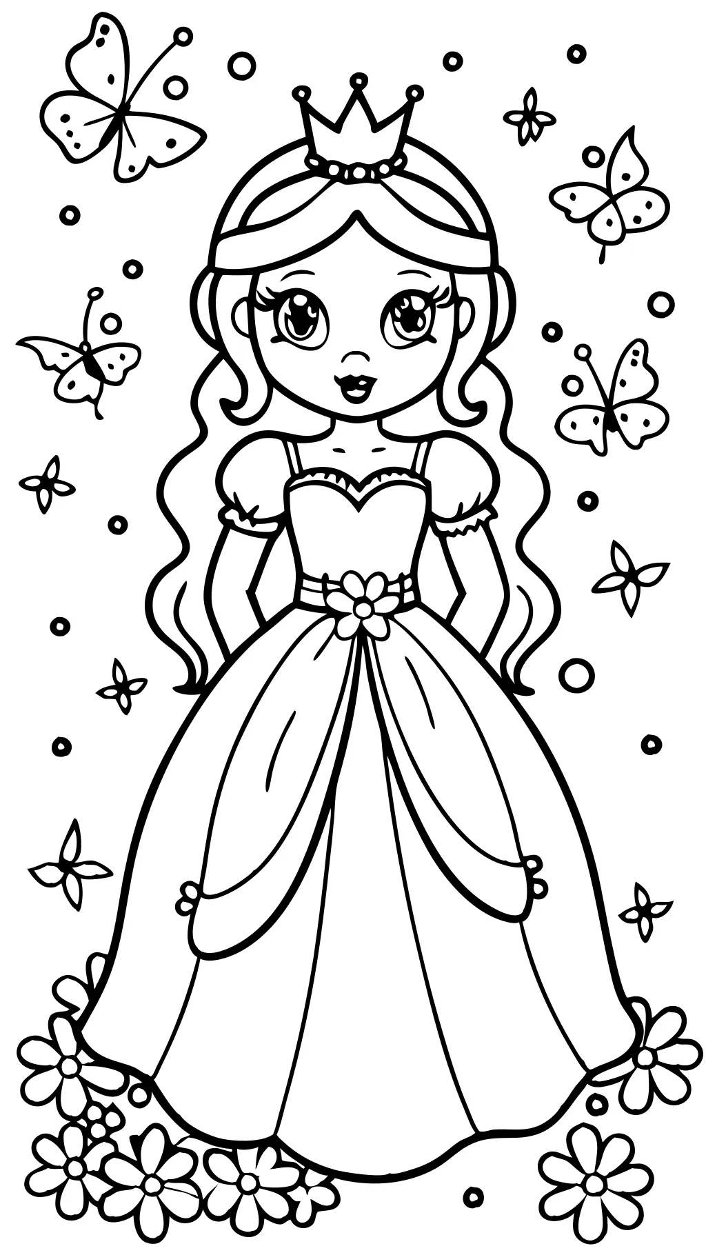 priness coloring page